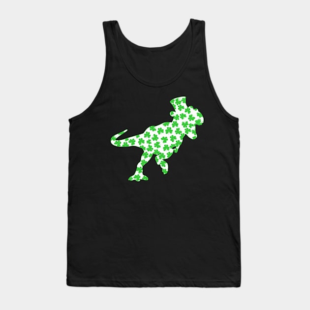 st patricks day dinosaur Tank Top by Bagshaw Gravity